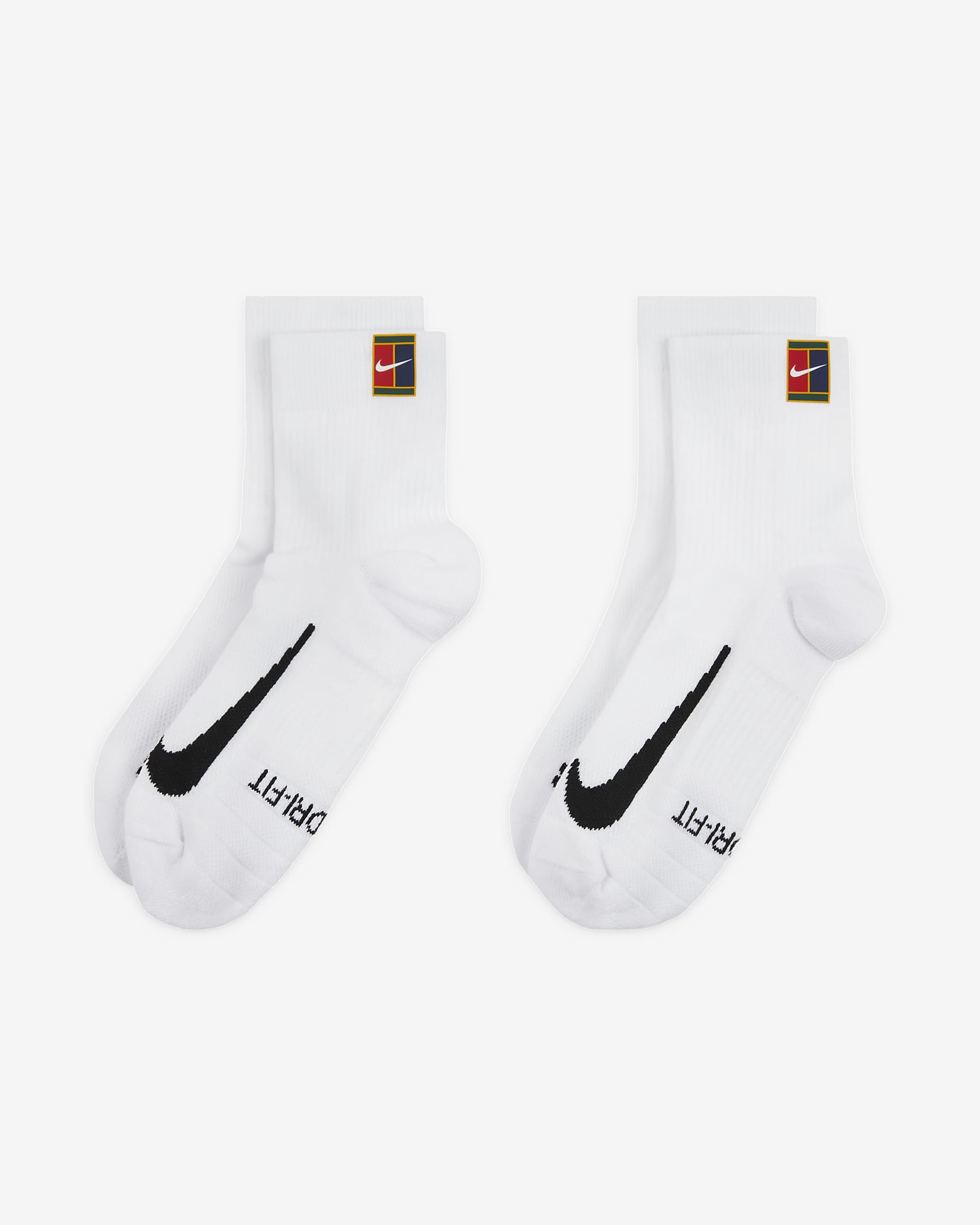 Nike Court Multiplier Max Tennis Ankle Socks in White (2 Pairs)