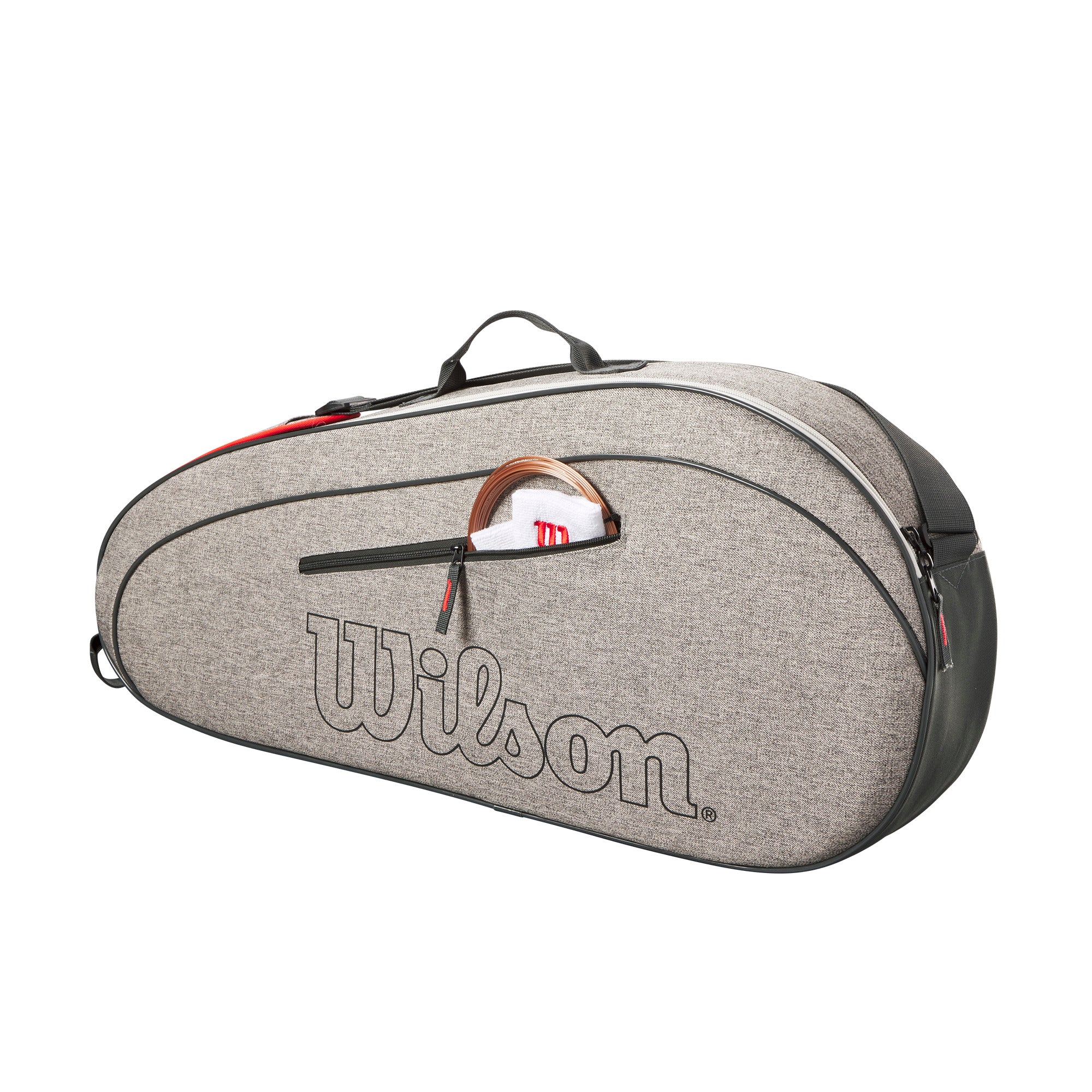 Wilson Team 3 Racquet Tennis Bag in Heather Grey