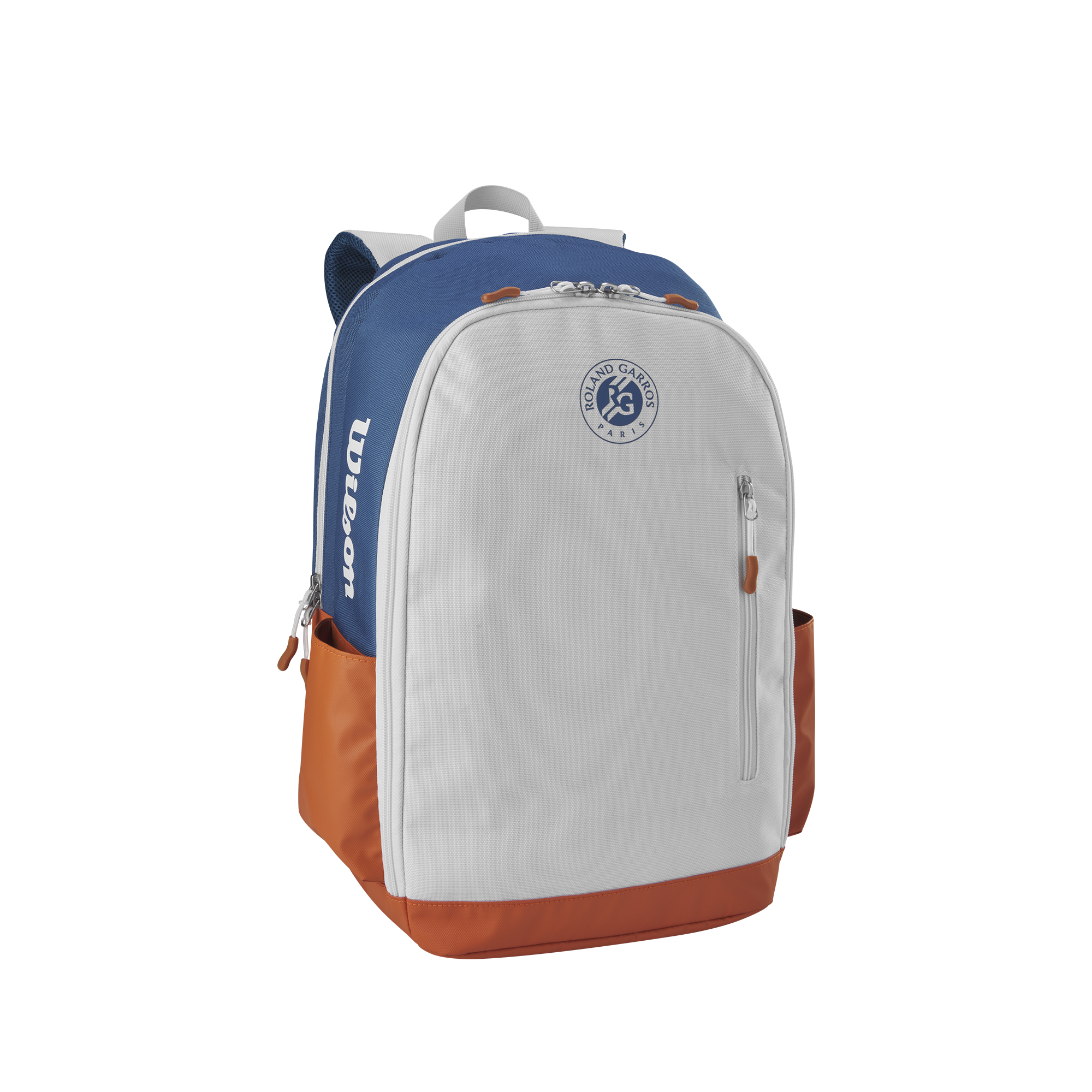 Wilson Roland Garros Team Tennis Racquet Backpack (Oyster Grey/Blue)