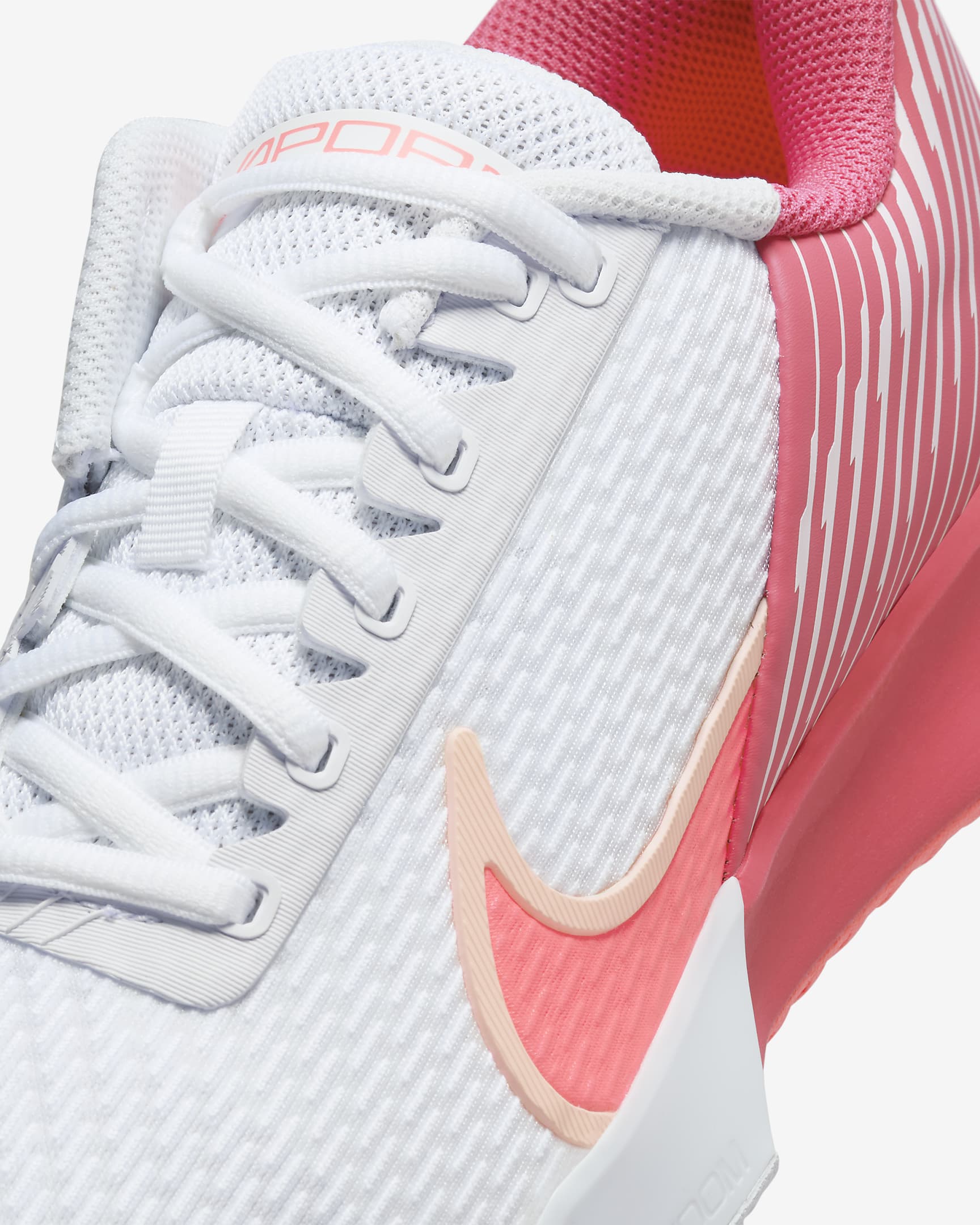 Nike Women's Air Zoom Vapor Pro 2 Tennis Shoes in White/Crimson Tint-Hot Punch-Aster Pink