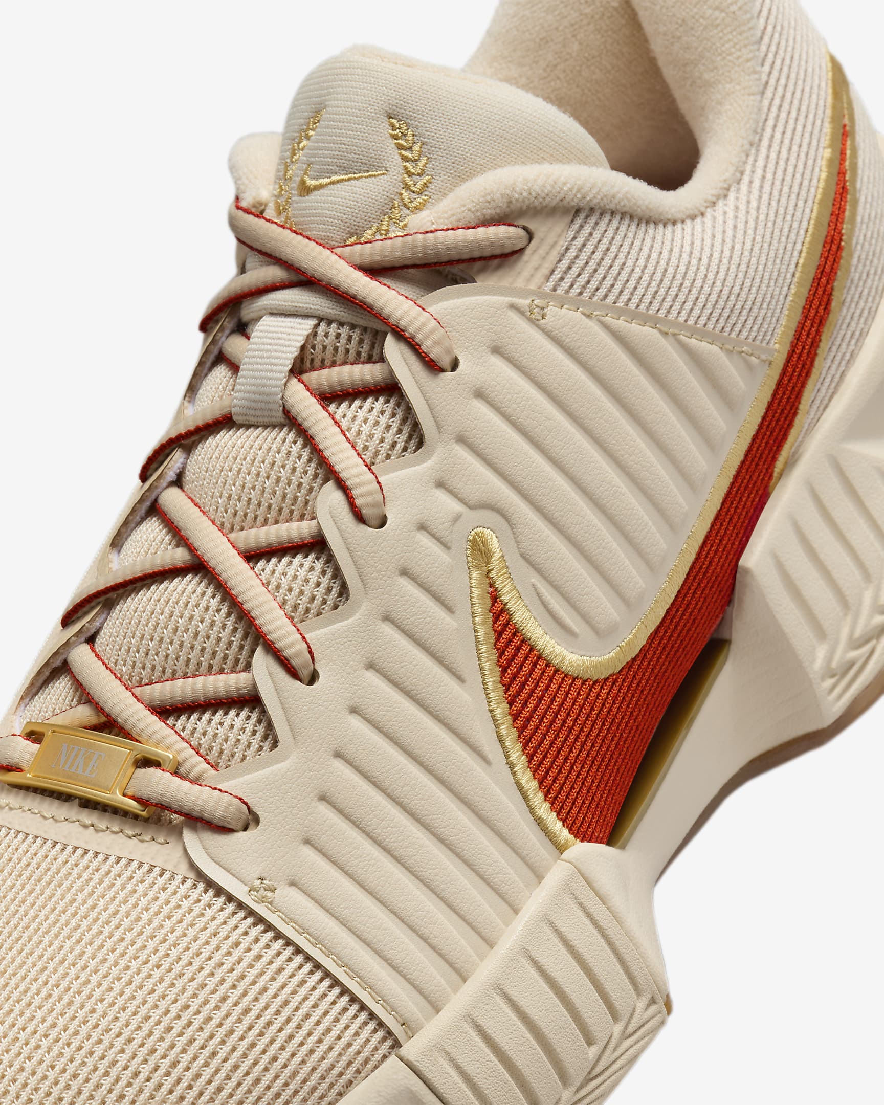 Nike Women's GP Challenge Pro PRM Tennis Shoes in Sanddrift/Rust Factor-Metallic Gold