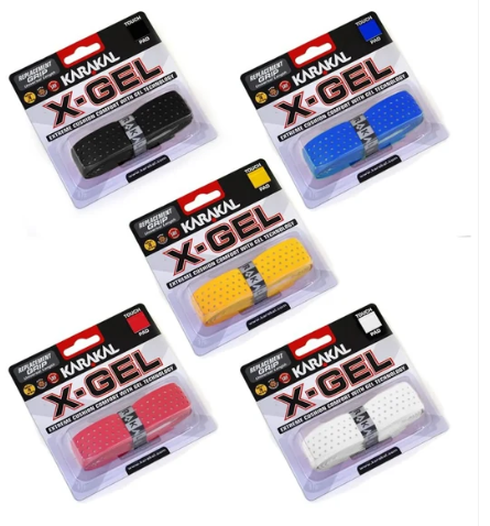 Karakal X-Gel Replacement Grip - Black/White/Blue/Yellow