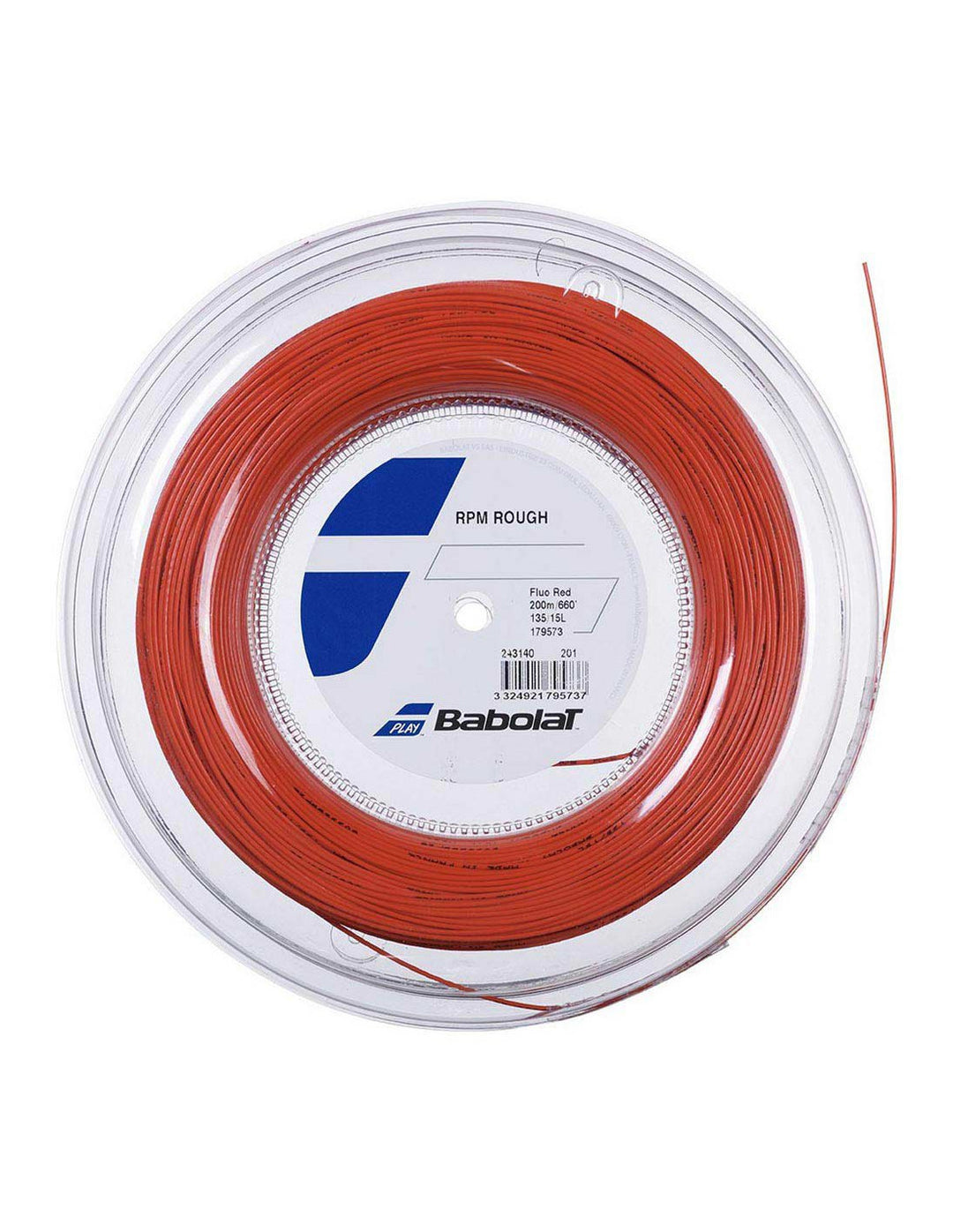 Babolat RPM Rough 16G Tennis String Reel (200m) in Fluorescent Red