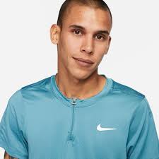 Nike Men's Court Dri-FIT Advantage Tennis Polo T-shirt Blue