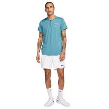 Nike Men's Court Dri-FIT Advantage Tennis Polo T-shirt Blue