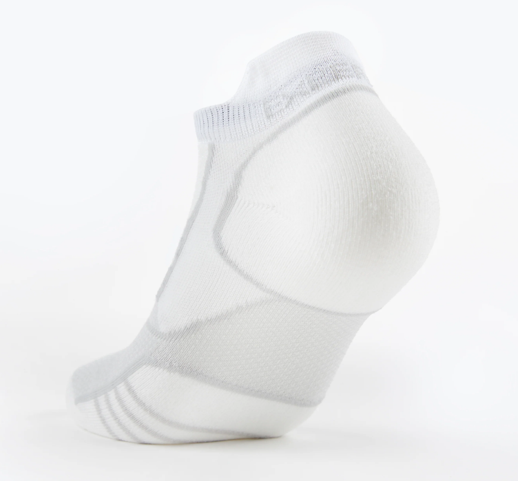 Thorlos Experia PROLITE Ultra-Light Cushion No-Show Tab Rocket Grip Socks in White