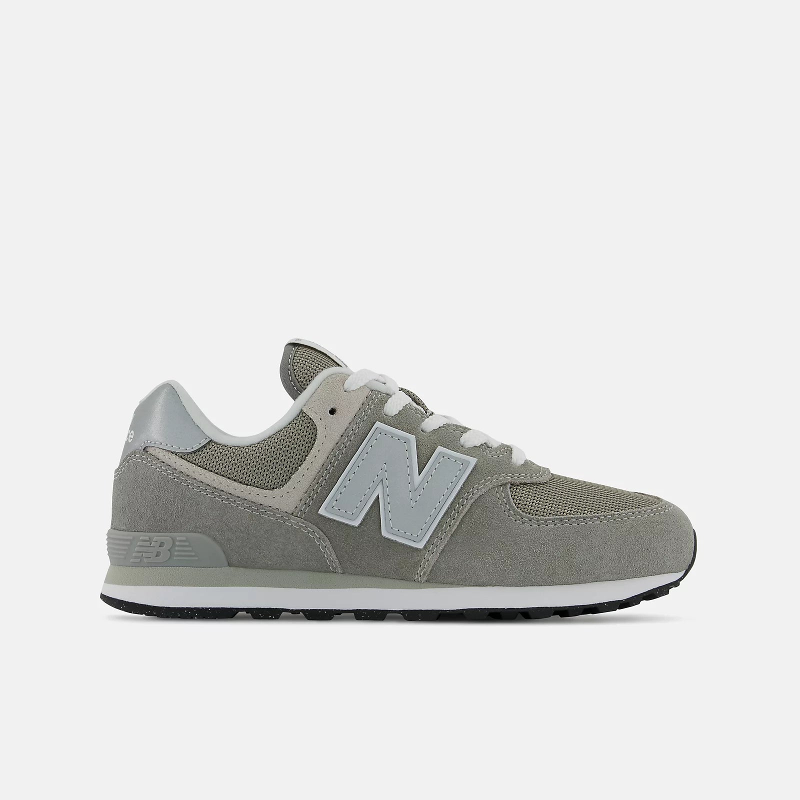 New Balance Grade Boys 574 Core Lace Sport Lifestyle Shoes in Grey