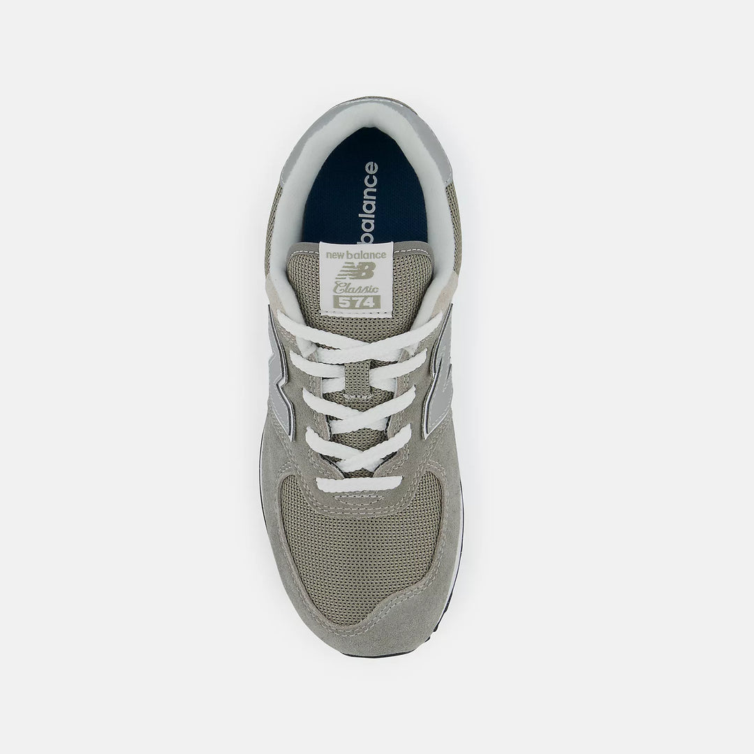 New Balance Grade Boys 574 Core Lace Sport Lifestyle Shoes in Grey