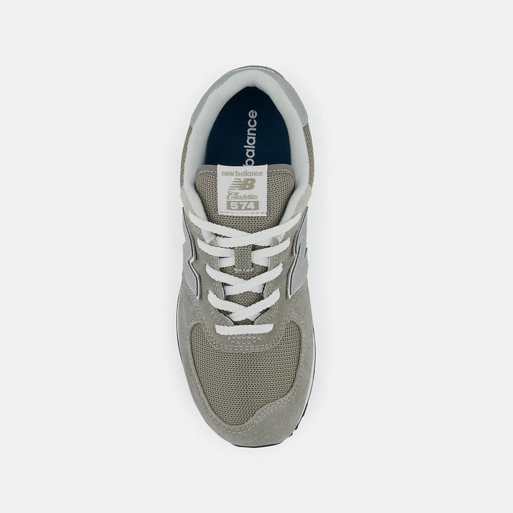 New Balance Grade Boys 574 Core Lace Sport Lifestyle Shoes in Grey
