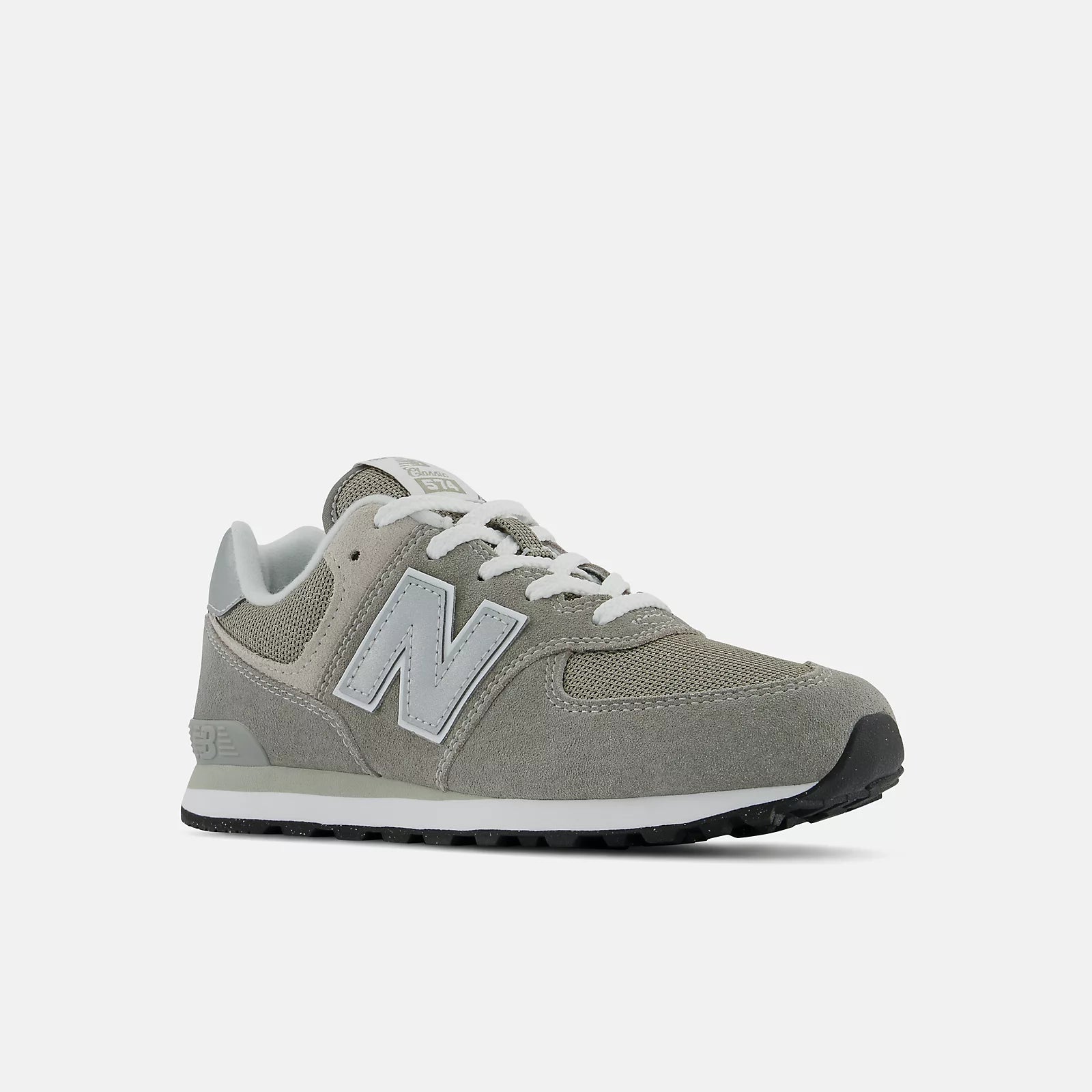New Balance Grade Boys 574 Core Lace Sport Lifestyle Shoes in Grey