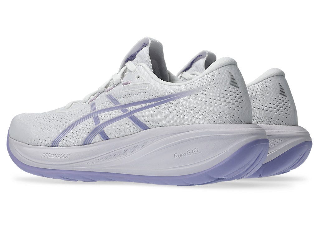 Asics Women's GEL-CUMULUS 28 Wide (D) Running Shoes in White/Bluebell
