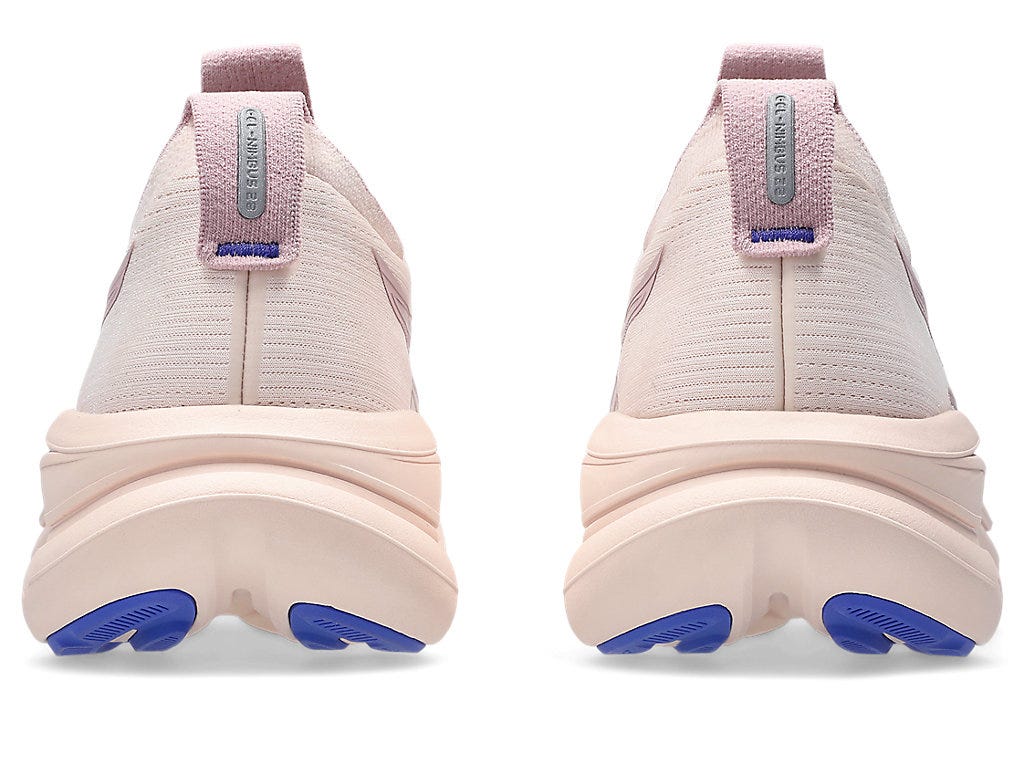 Asics Women's GEL-NIMBUS 28 Wide (D) Running Shoes in Pearl Pink/Morganite