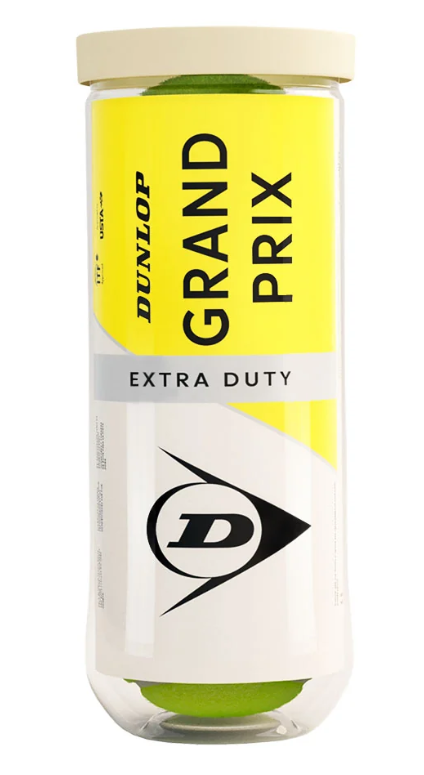 Dunlop Grand Prix Extra Duty Tennis Ball (3 Ball Can)