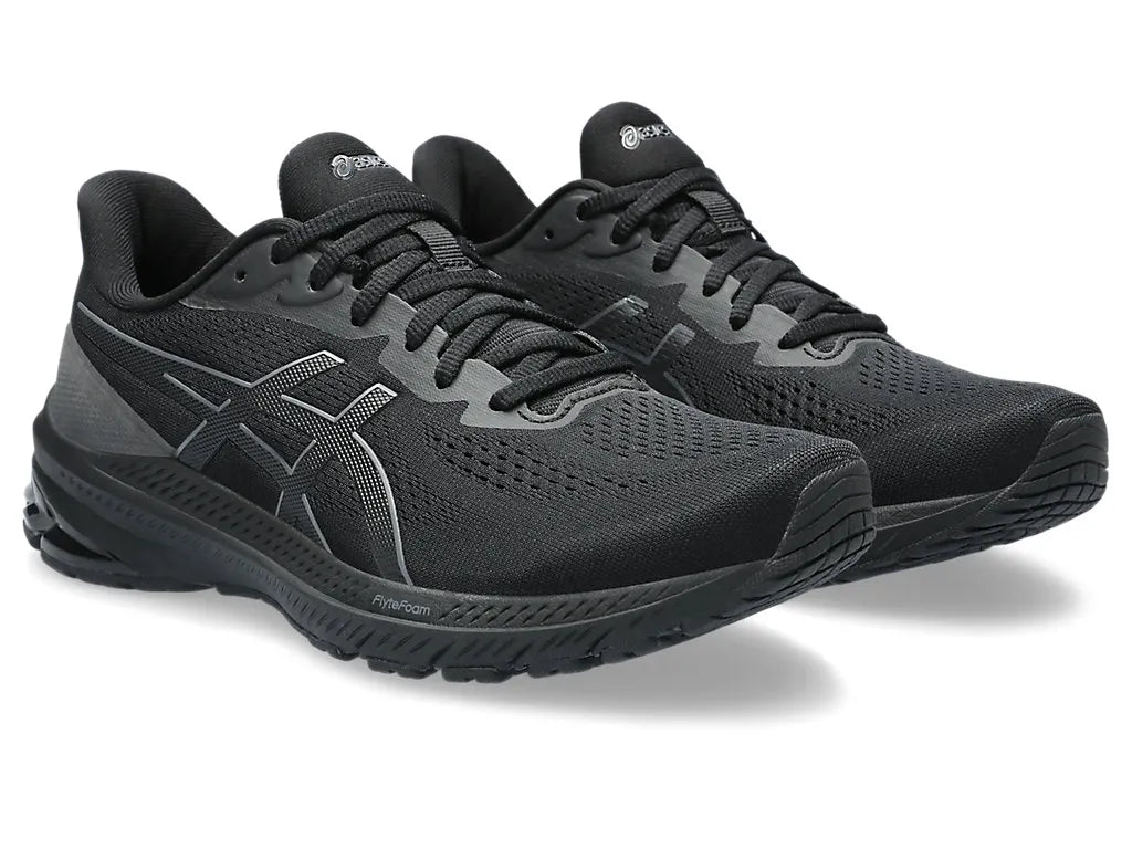 Asics Women's GT-1000 12 Wide (D) Running Shoes in Black/Carrier Grey