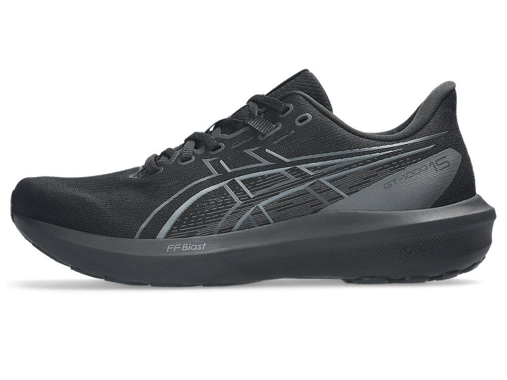 Asics Men's GT-1000 15 Extra wide (4E) Running Shoes in Black/Black