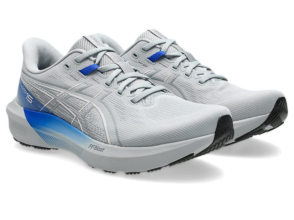 Asics Men's GT-1000 15 Running Shoes in Piedmont Grey/Neon Blue