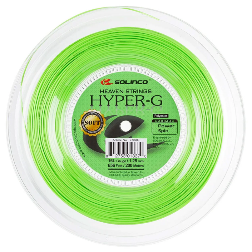 Solinco Hyper-G Soft Tennis String Reel in Green