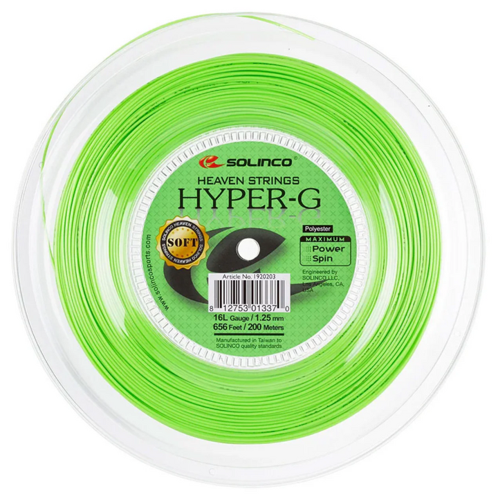 Solinco Hyper-G Soft Tennis String Reel in Green