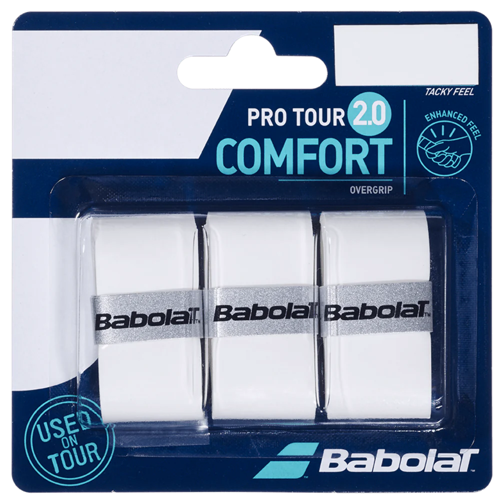 Babolat Pro Tour 2.0 Overgrip - 3 Pack - White