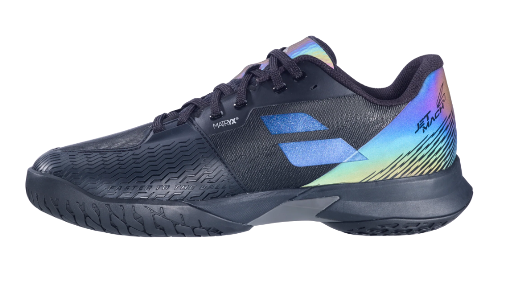 Babolat Jet Mach 4 Spectra All Court Tennis Shoes in Holographic