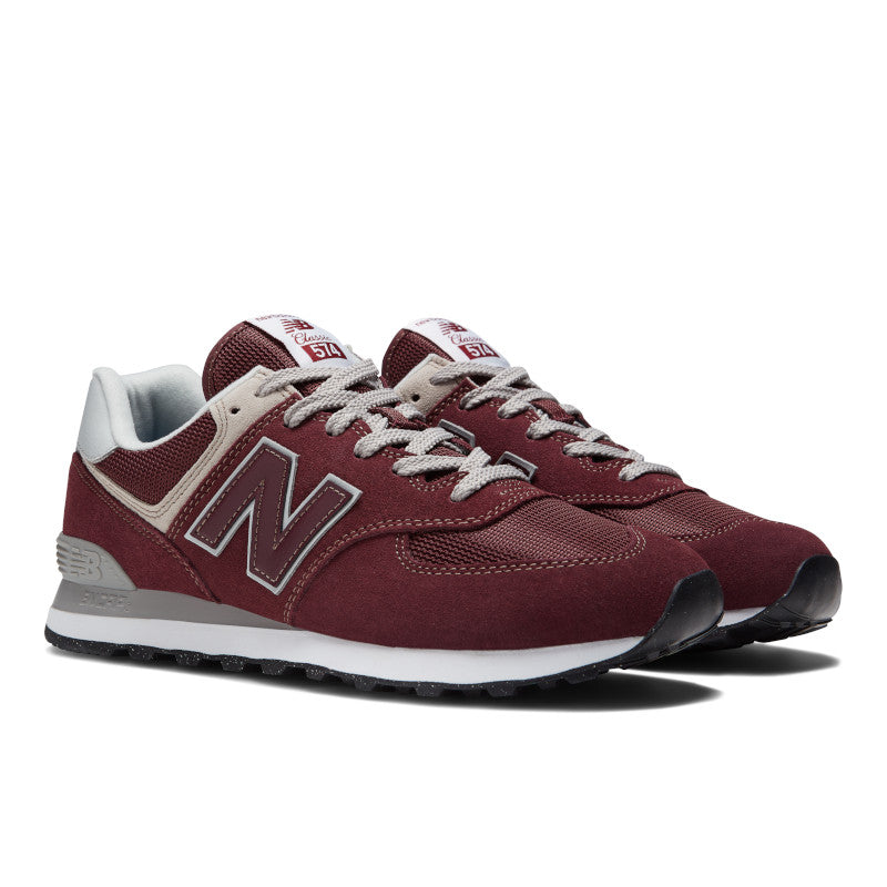 New Balance Men's 574 Core Sport Lifestyle Shoes in Burgundy