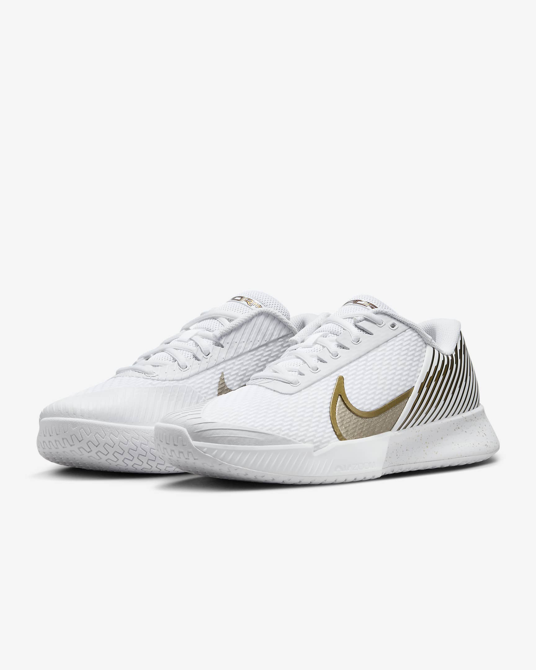 Nike Men's Court Air Zoom Vapor Pro 2 WMB in White/Mtlc Gold Grain-Grand Purple