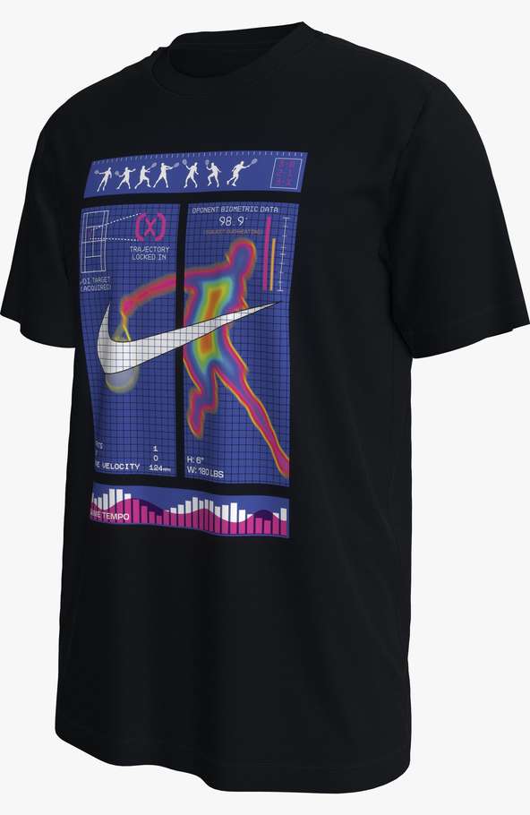 Nike Men's Court Dri-FIT Tennis T-Shirt in Black