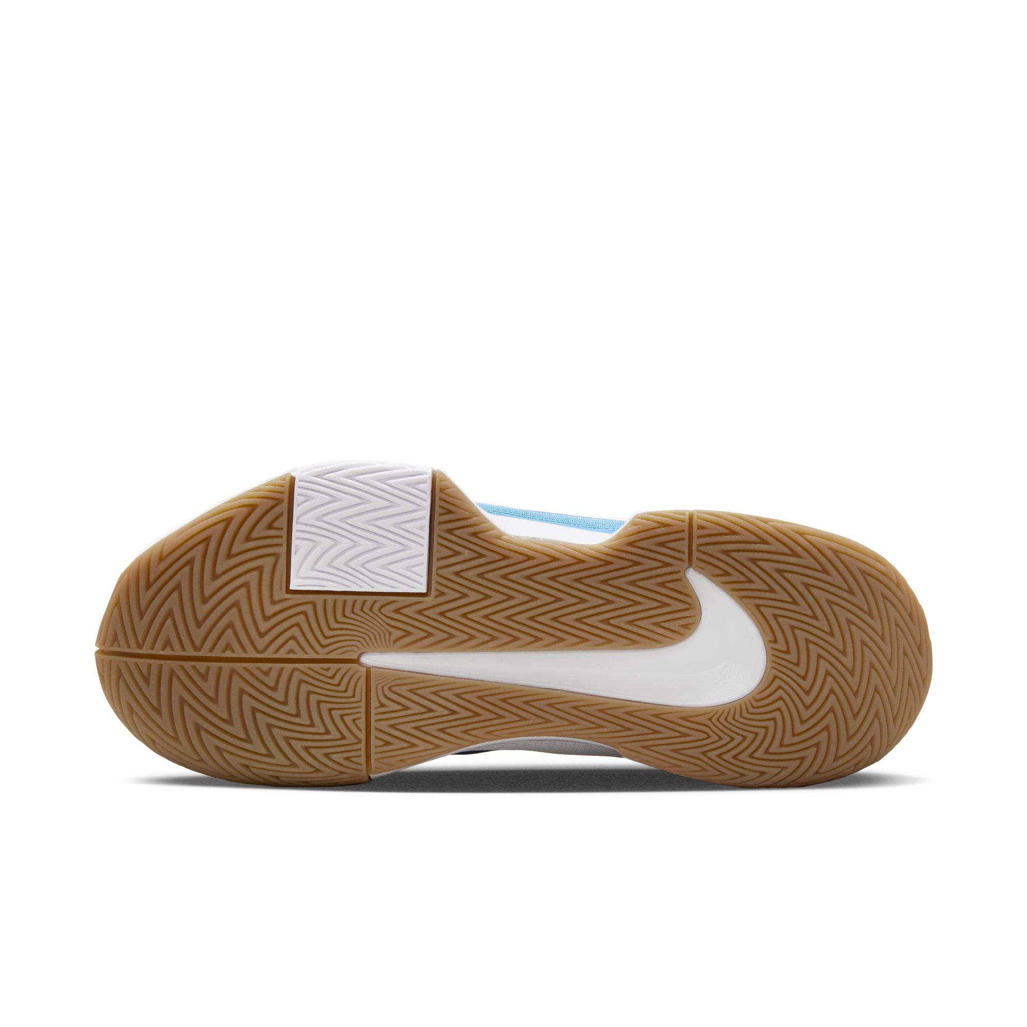 Nike Women's GP Challenge Pro Hard Court Shoes in White/Light Blue-Sail-Gum Light Brown