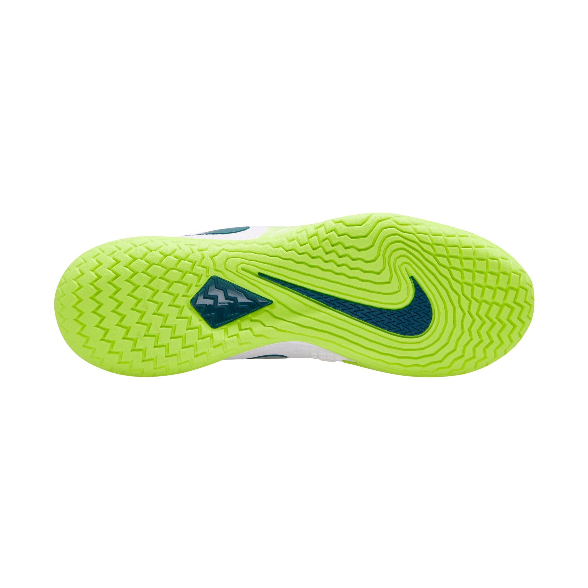 Nike Men's Zoom Vapor Cage 4 Rafa Tennis Shoes in White/Geode Teal-Volt