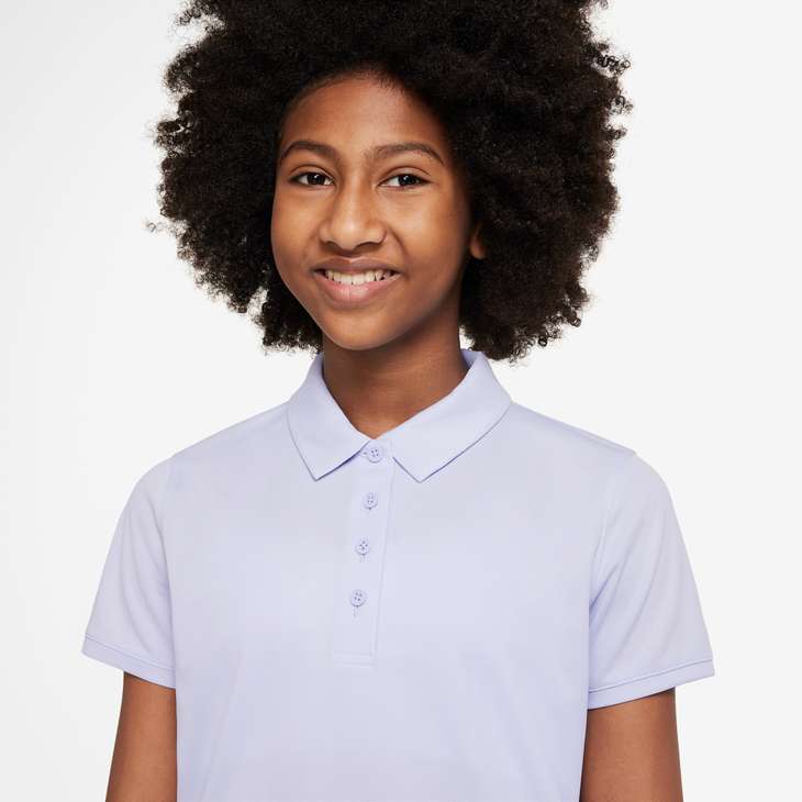 Nike Big Kids' (Girls')  Dri-FIT Victory Golf Polo in Oxygen Purple/White