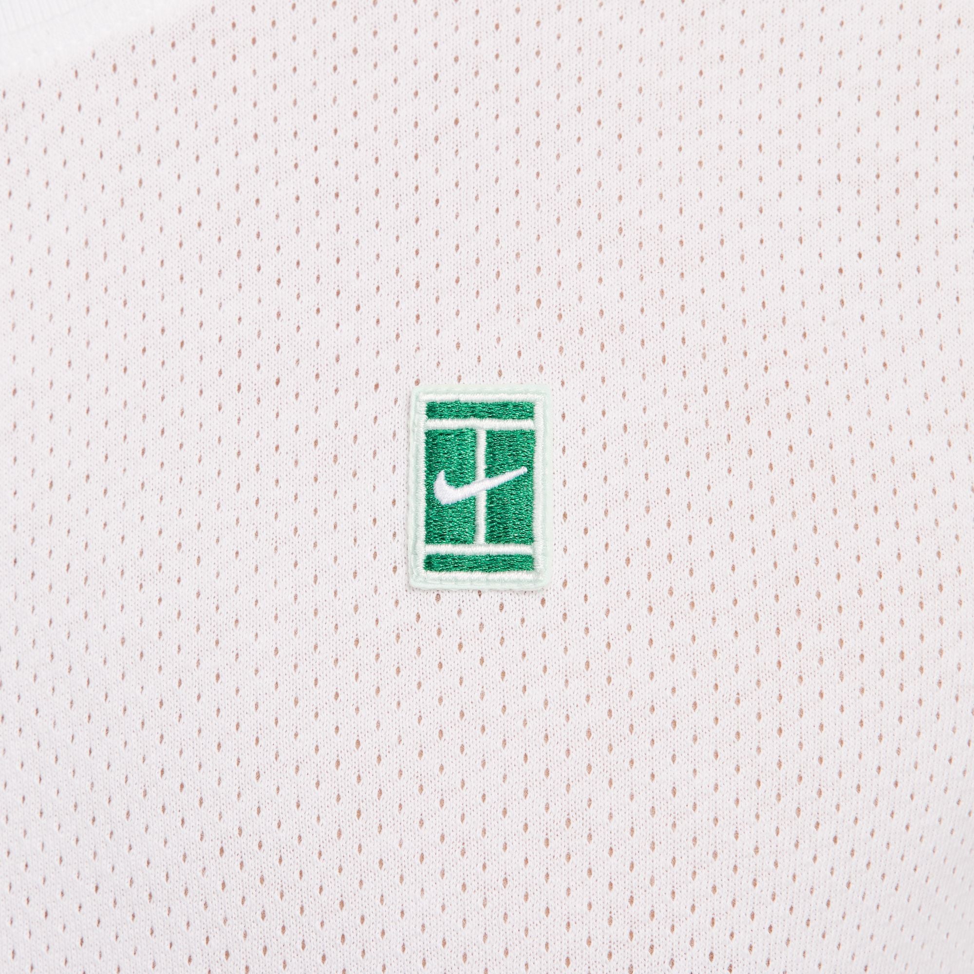 Nike Men's Court Heritage Short-Sleeve Tennis Top in White
