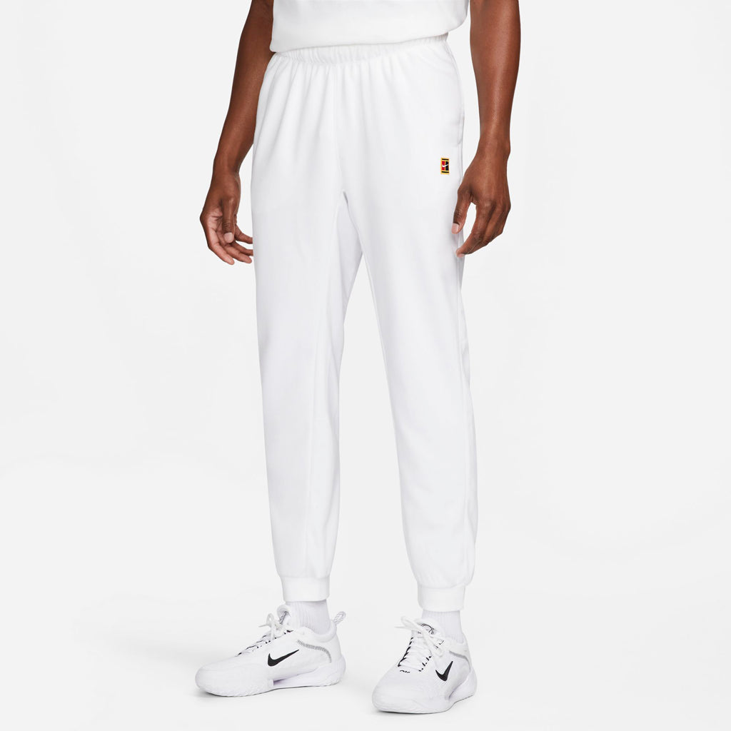 Nike Men's Court Heritage French Terry Tennis Pants in White