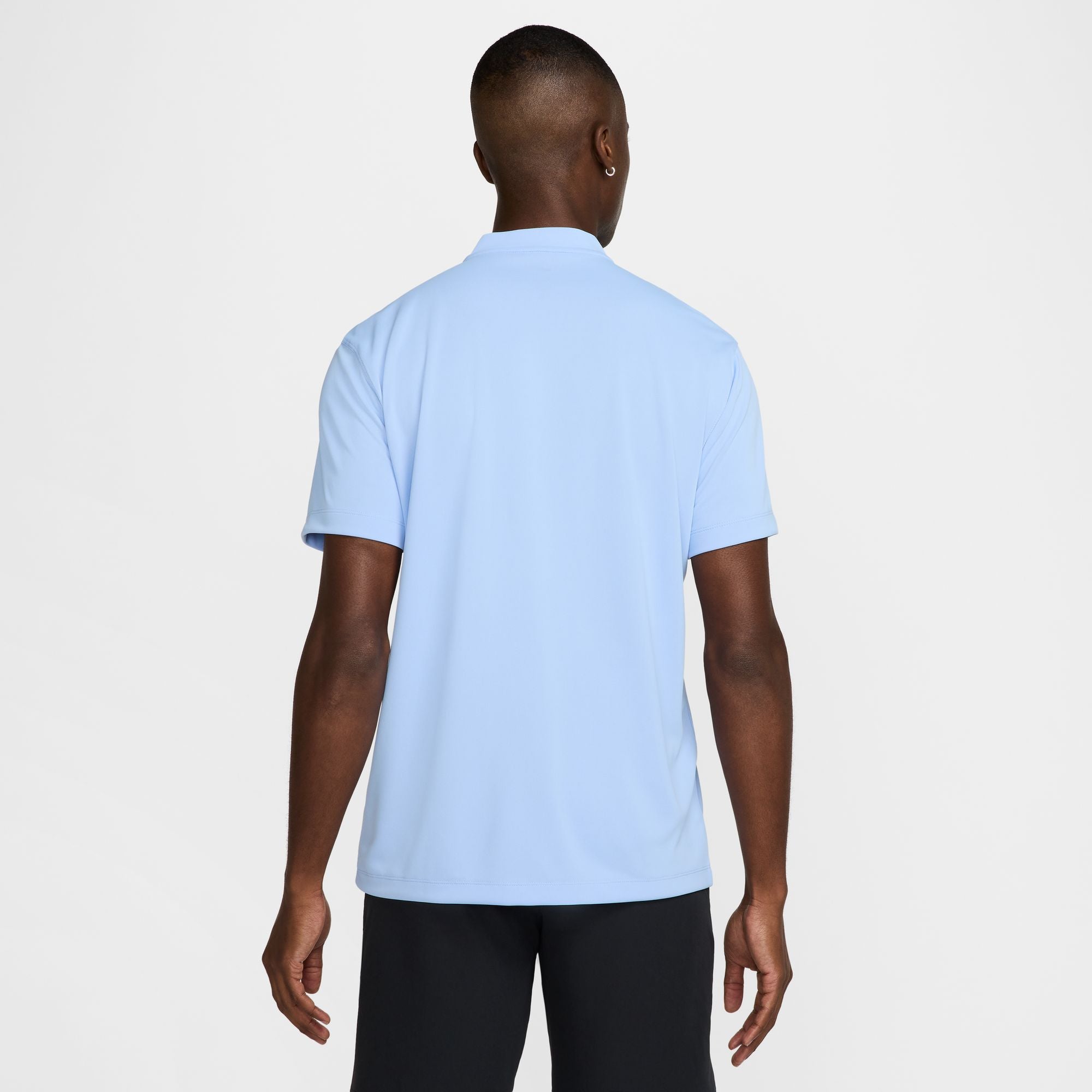 Nike Men's Court Dri-FIT Tennis Blade Polo in Aluminum/White