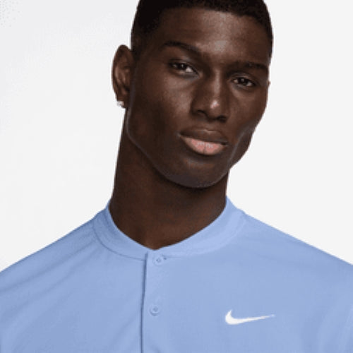 Nike Men's Court Dri-FIT Tennis Blade Polo in Aluminum/White