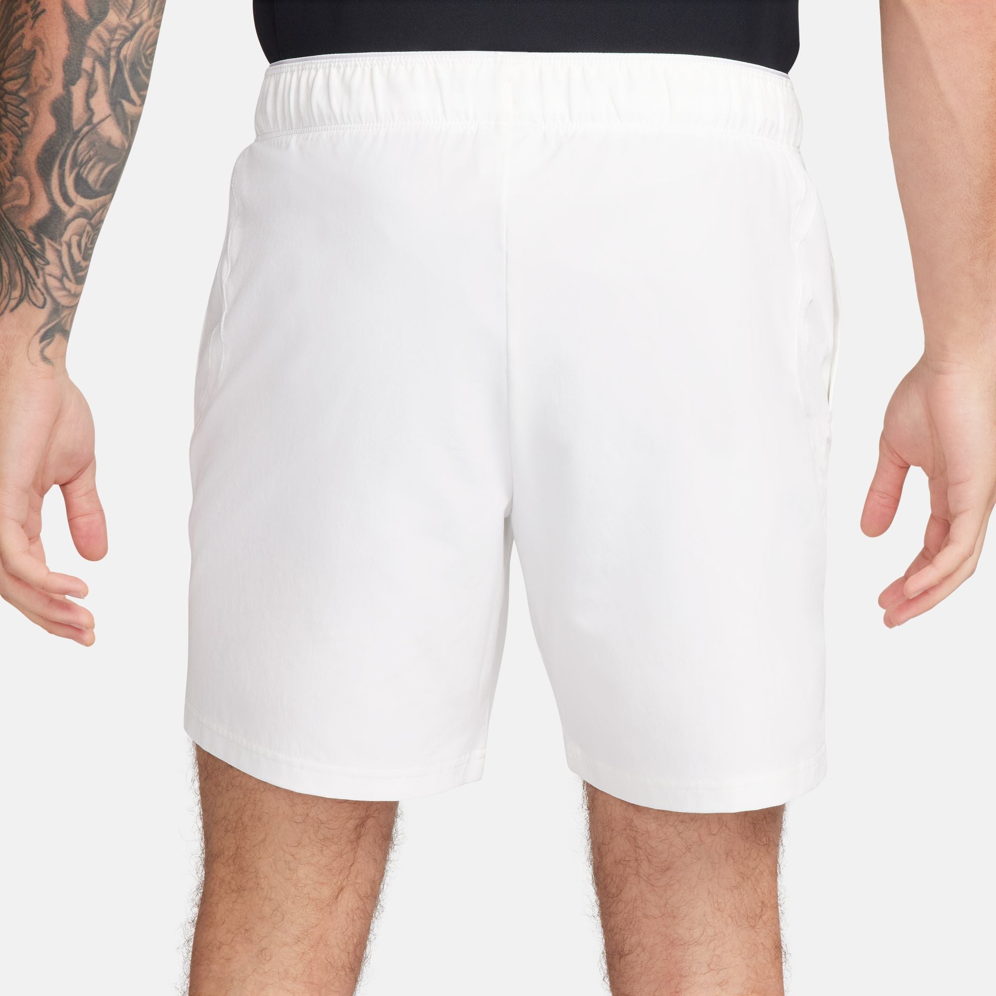 Nike Men's Court Advantage Dri-FIT 7" Tennis Shorts in White/White/Black