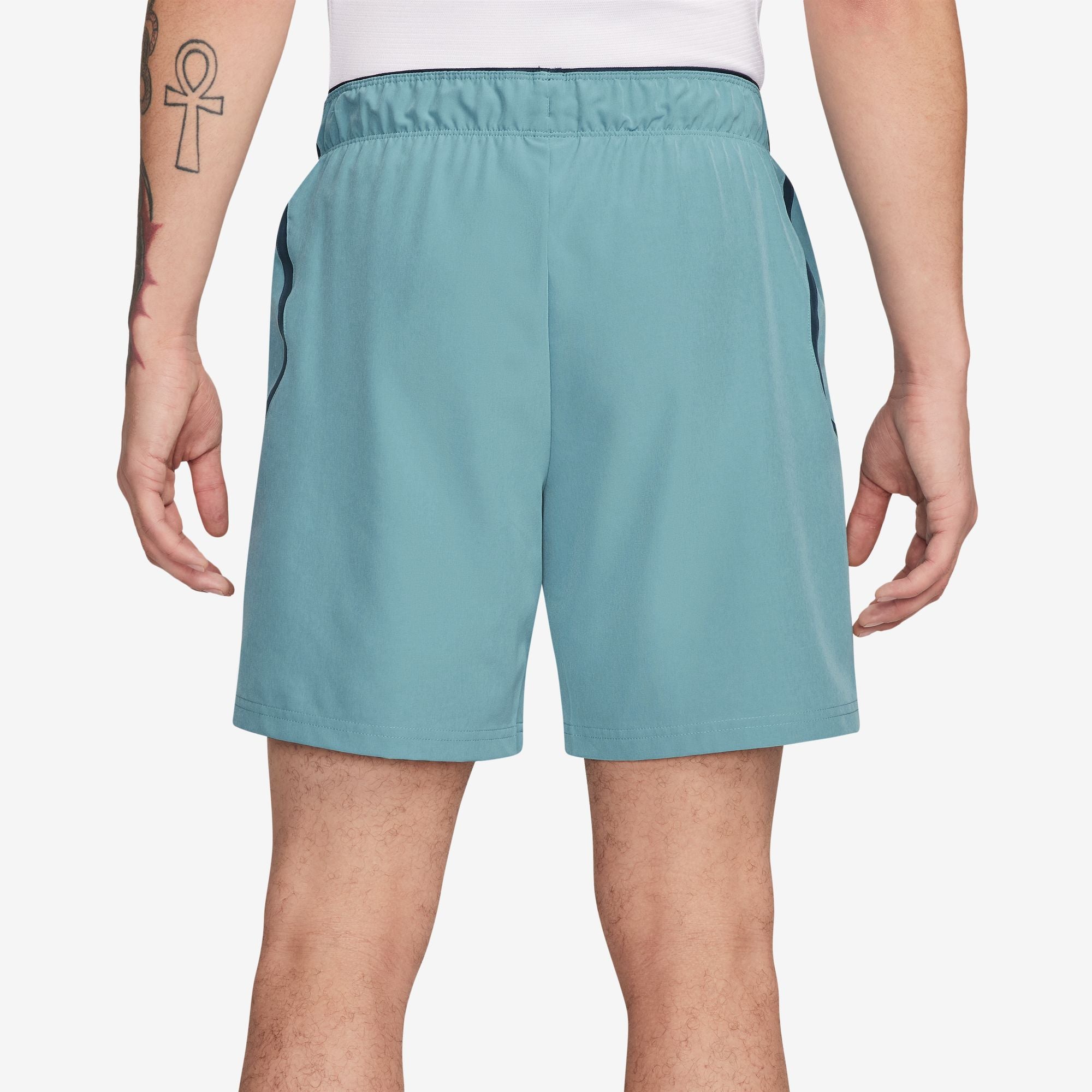 Nike Men's Court Advantage Dri-FIT 7" Tennis Shorts in Denim Turq/Armory Navy/White