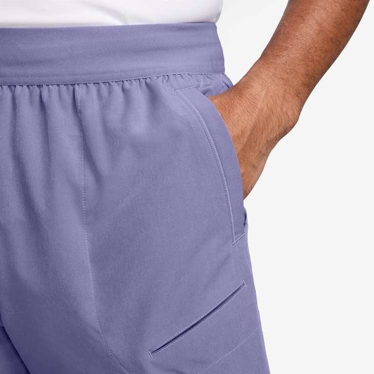 Nike Men's Court Advantage Dri-FIT 6" Tennis Shorts in Dusty Amethyst/White