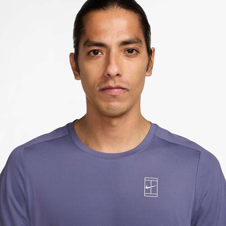 Nike Men's Court Advantage Dri-FIT Tennis Top in Dusty Amethyst/Deep Night
