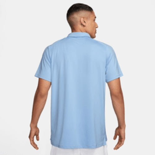 Nike Men's Court Advantage Dri-FIT Tennis Polo in Psychic Blue/Star Blue/Black