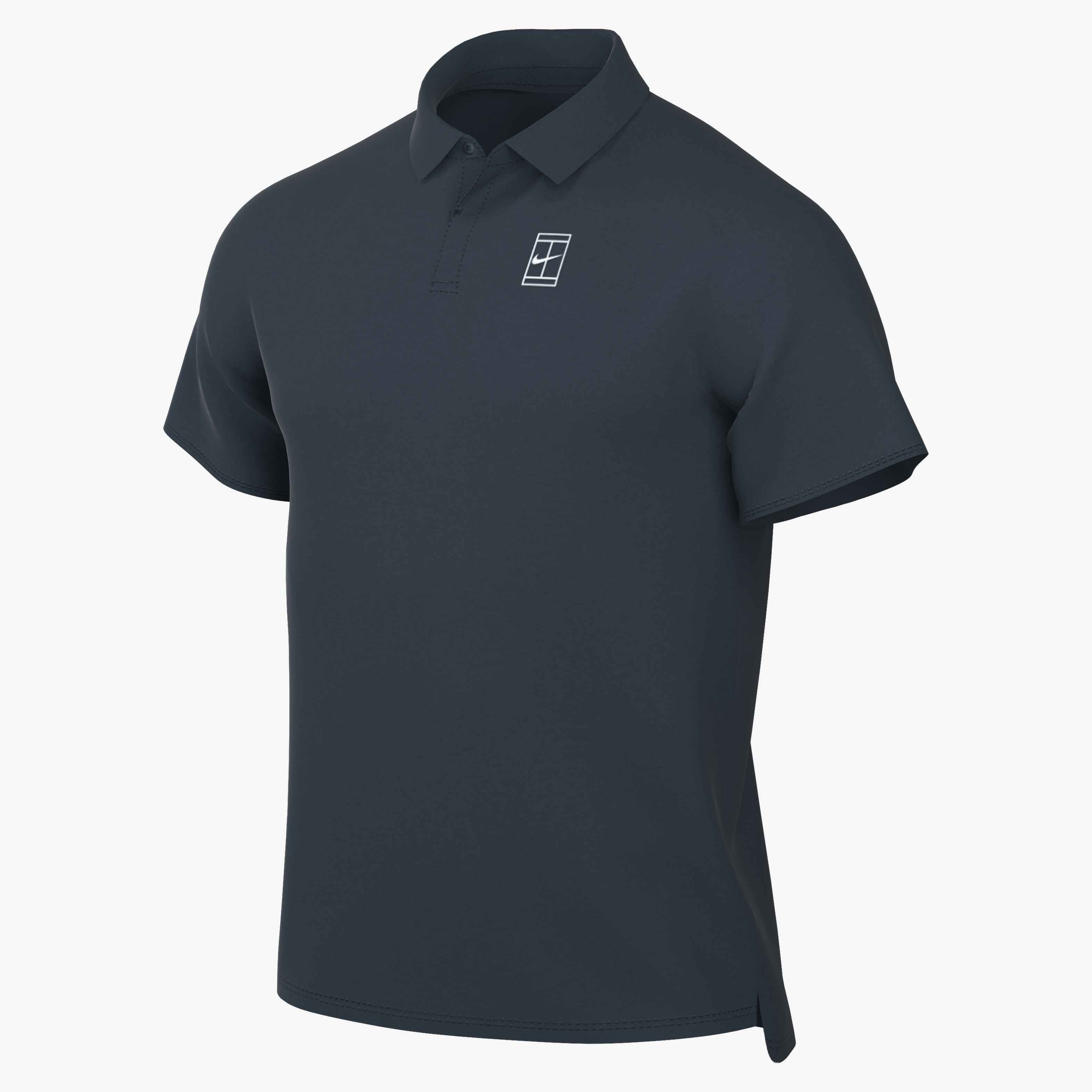 Nike Men's Court Advantage Dri-FIT Tennis Polo in Armory Navy/White/White