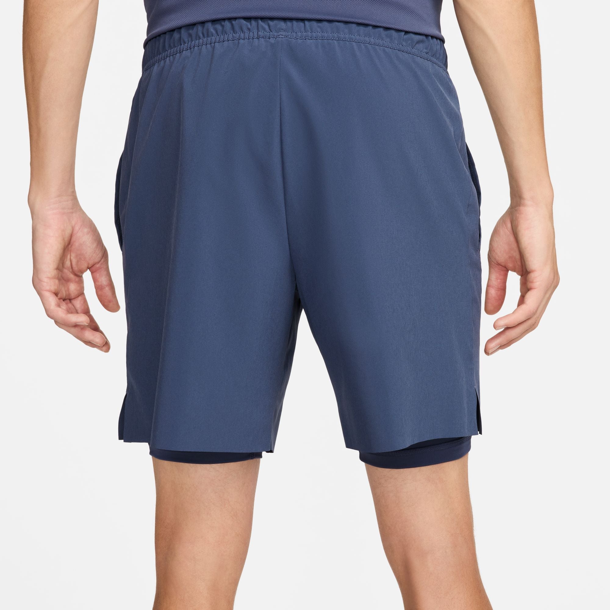 Nike Men's Court Slam Dri-FIT Tennis Shorts in Thunder Blue/Ashen Slate/White