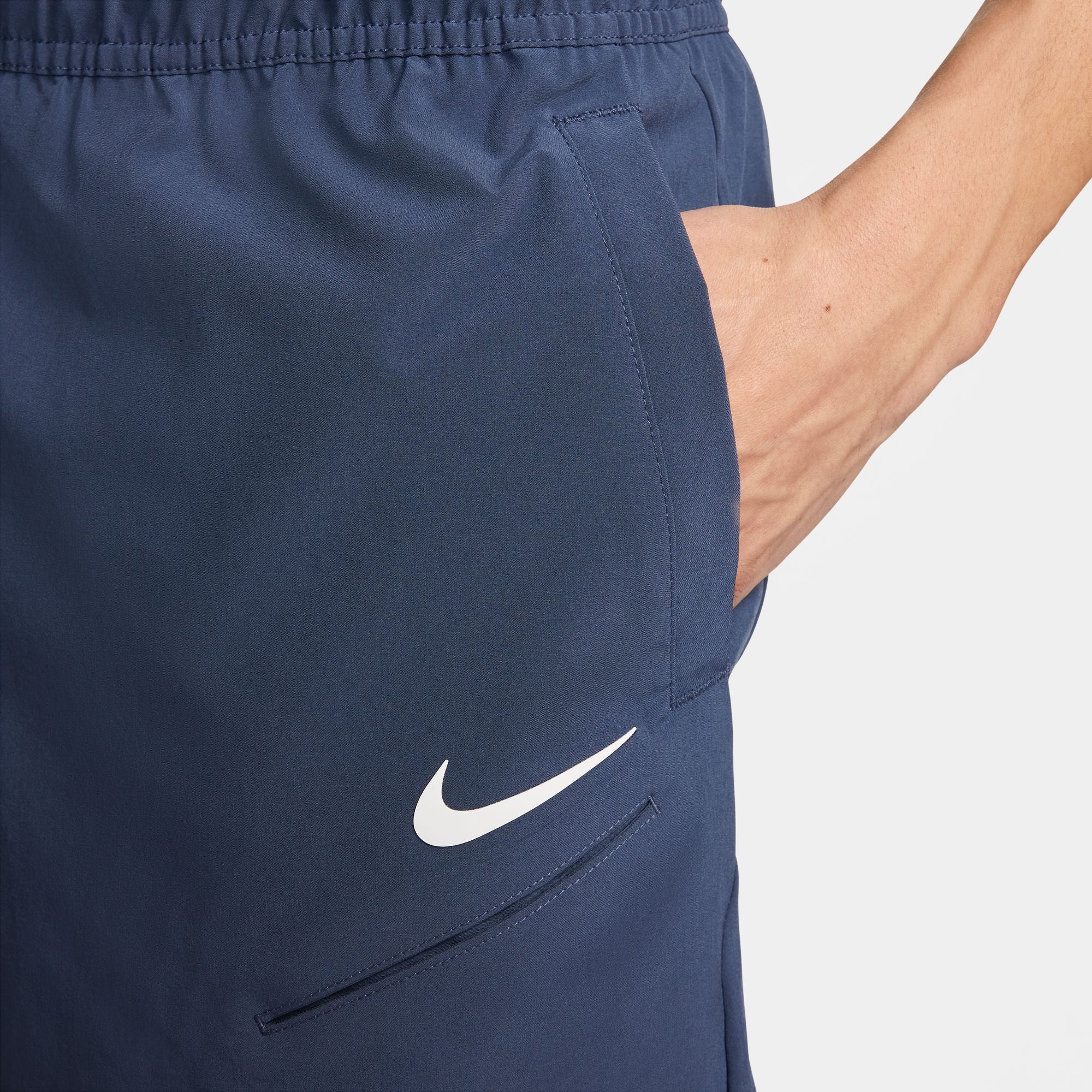 Nike Men's Court Slam Dri-FIT Tennis Shorts in Thunder Blue/Ashen Slate/White