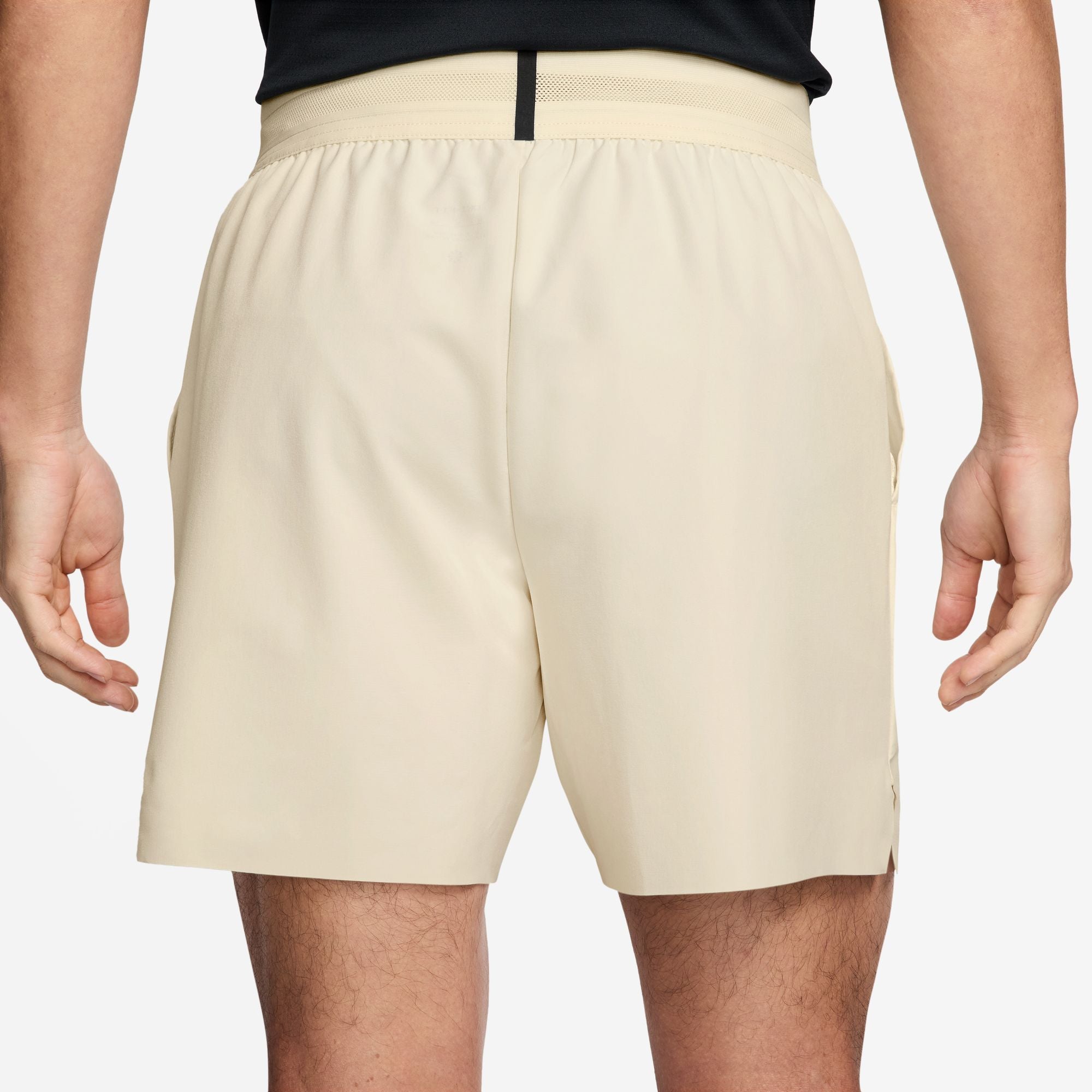 Nike Men's Court Slam Men's Dri-FIT Tennis Shorts in Pale Ivory/Black