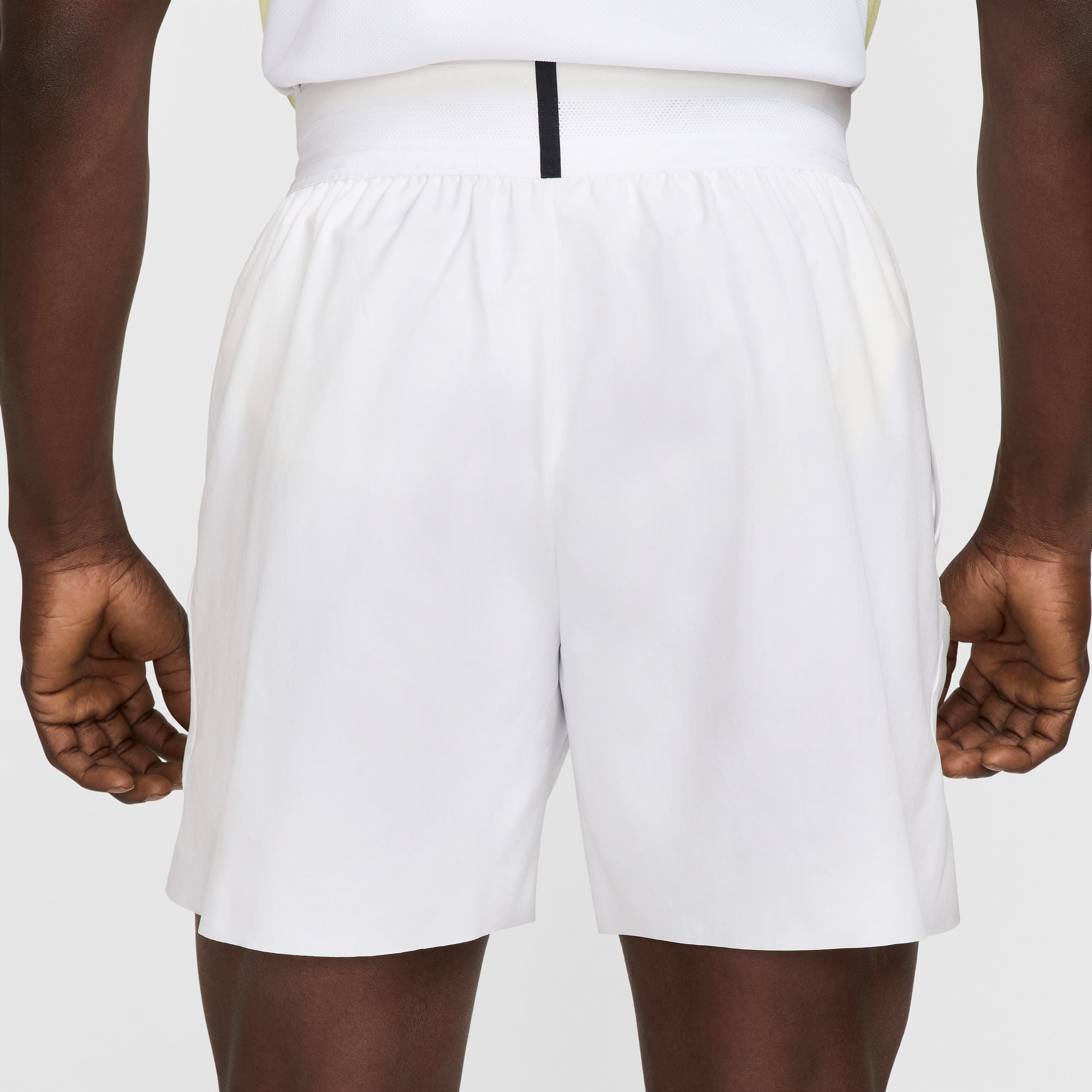 Nike Men's Court Slam Dri-FIT Tennis Shorts in White/Medium Ash
