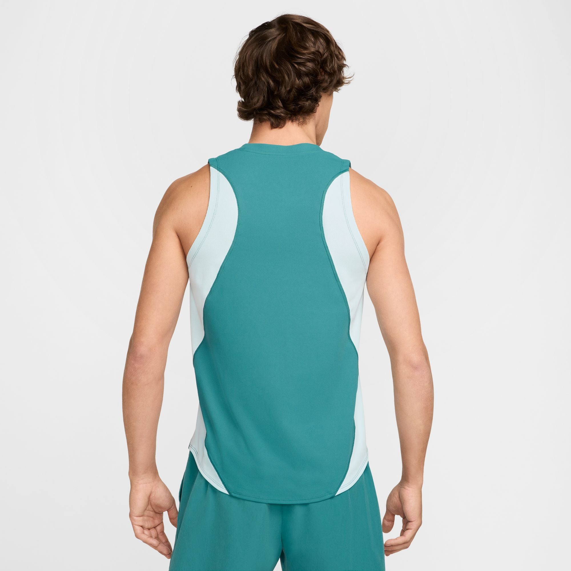 Nike Men's Court Slam Dri-FIT Tennis Tank Top in Mineral Teal/White