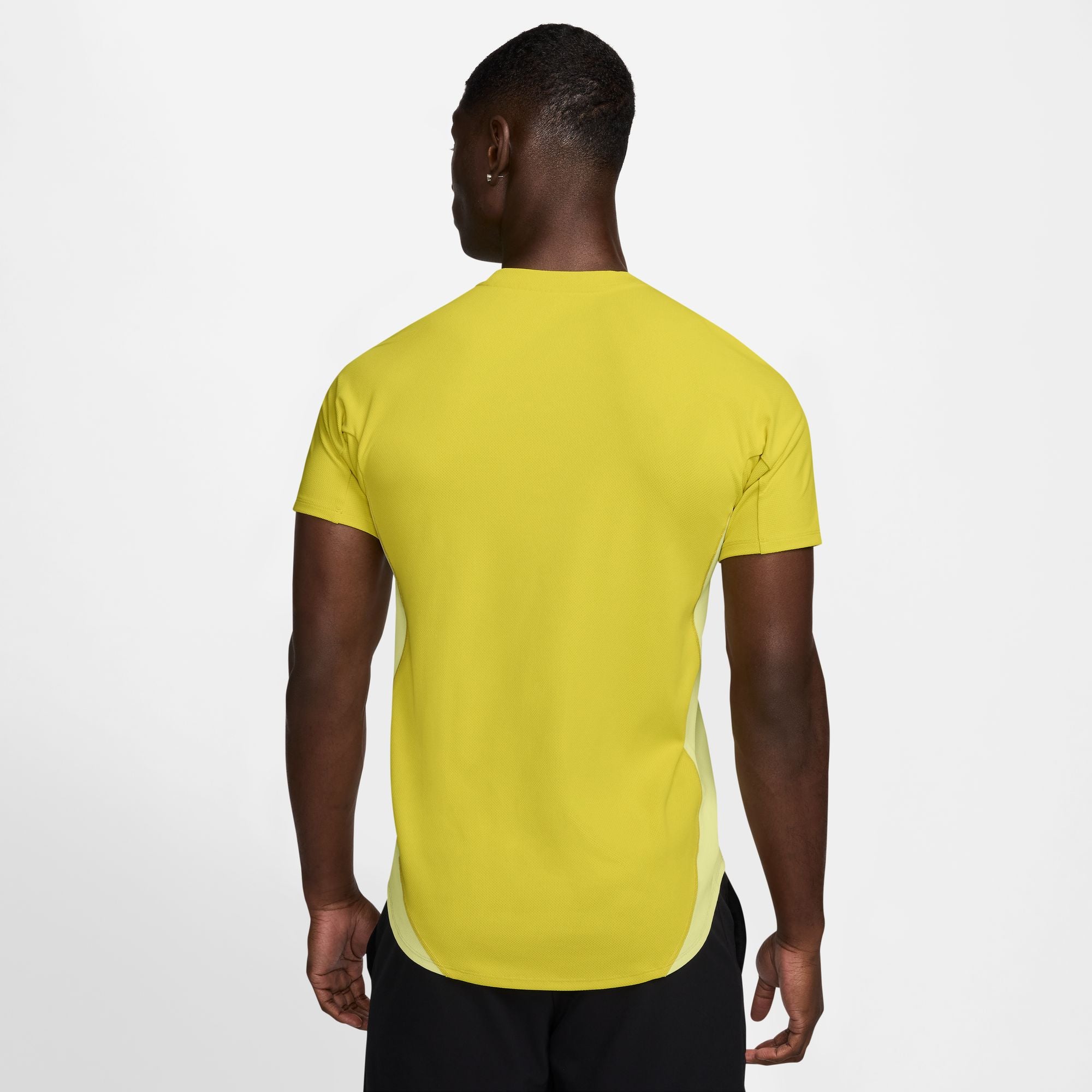 Nike Men's Court Slam Dri-FIT Tennis Top in High Voltage/Luminous Green/Medium Ash