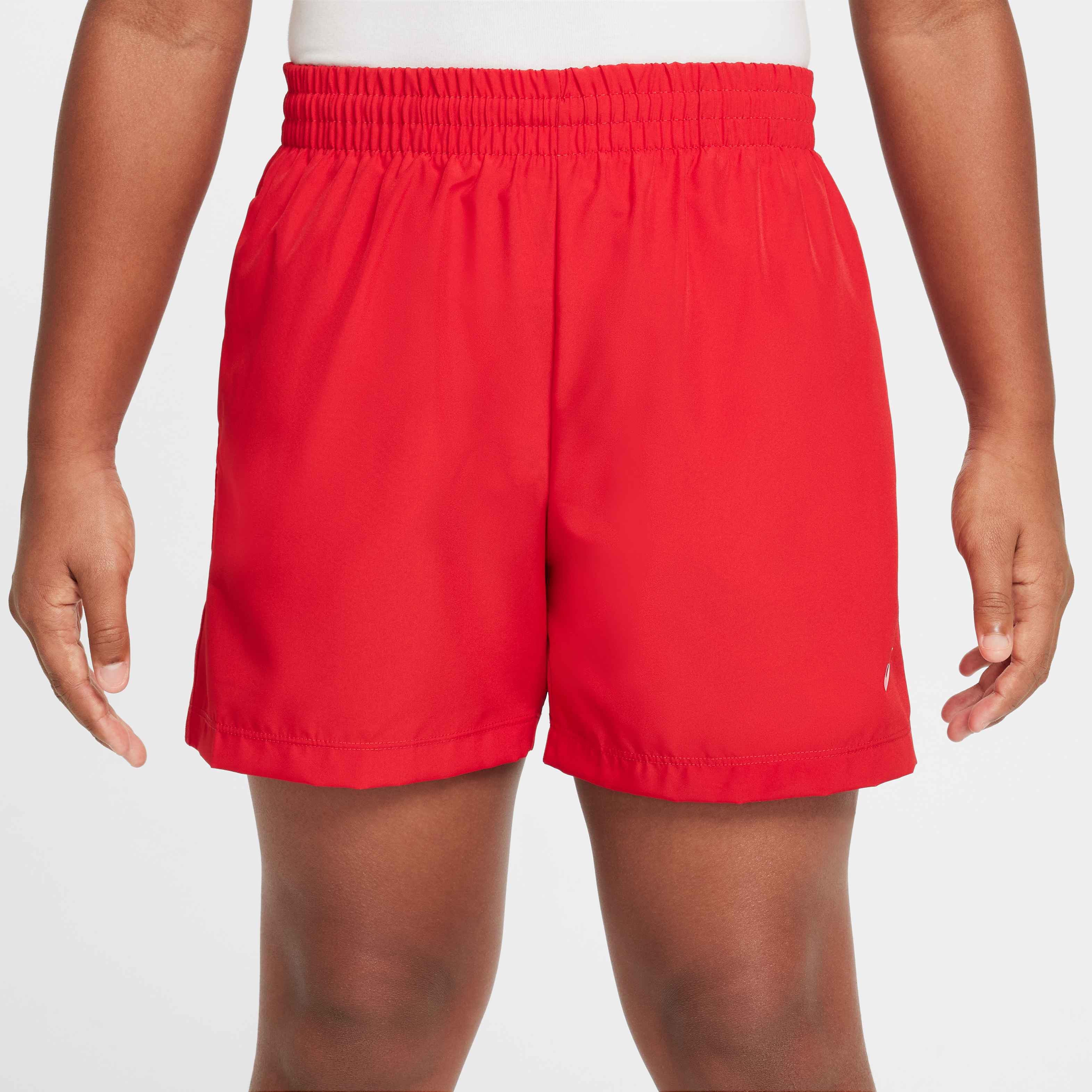 Nike Big Kids' Multi Dri-FIT 4" Woven Shorts in University Red/White