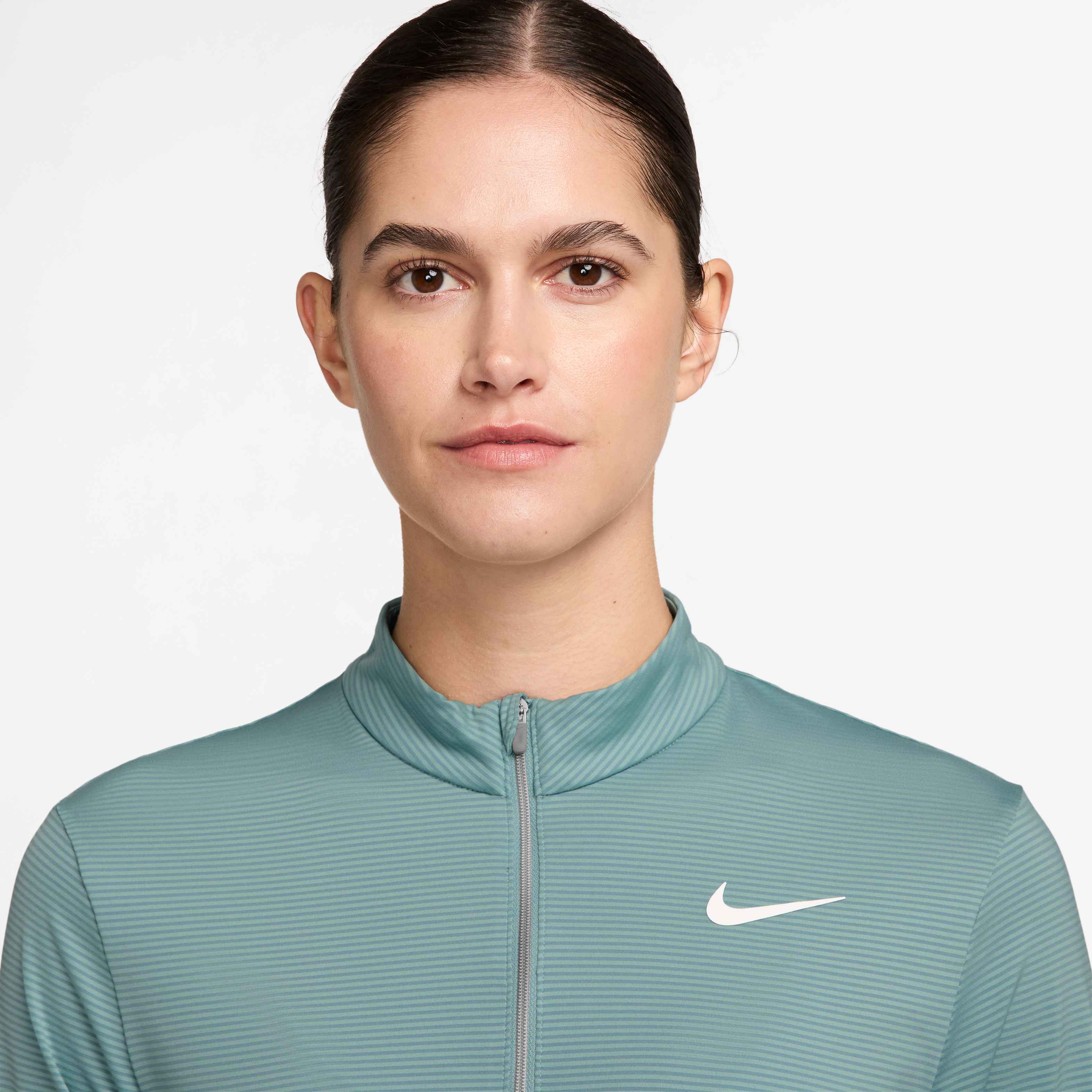 Nike Women's Victory Dri-FIT 1/4-Zip Golf Top in Cannon/White