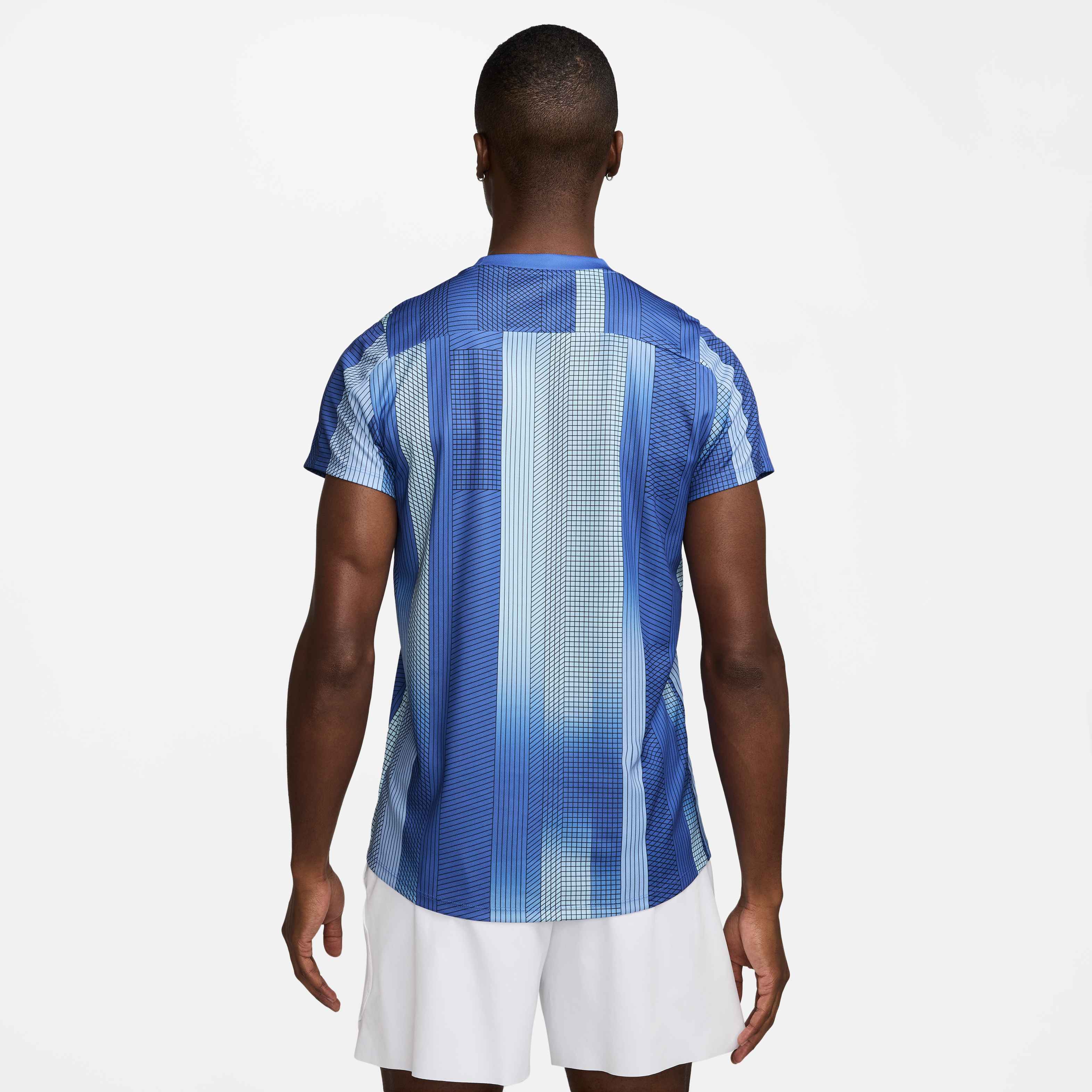 Nike Men's Court Victory Dri-FIT Tennis Top in Comet Blue/White