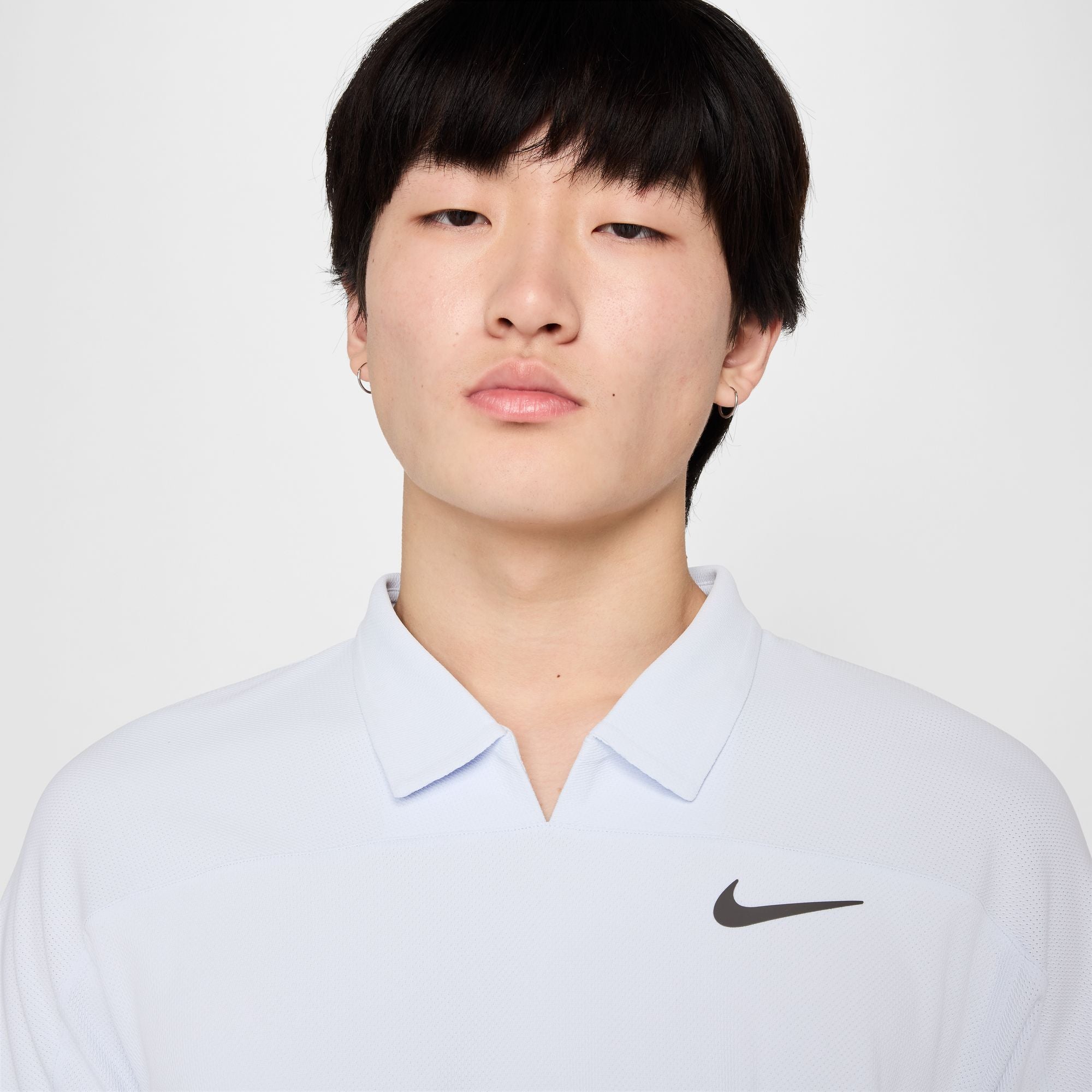 Nike Men's Court Slam Dri-FIT ADV Tennis Polo in Football Grey/Medium Ash
